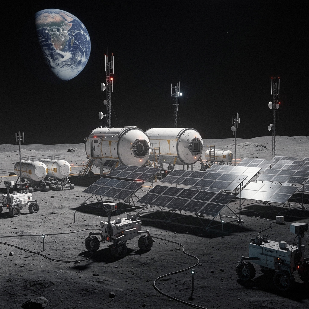 NASA adjudica contratos millonarios para construir base lunar con módulos, vehículos y drones antes de 2028