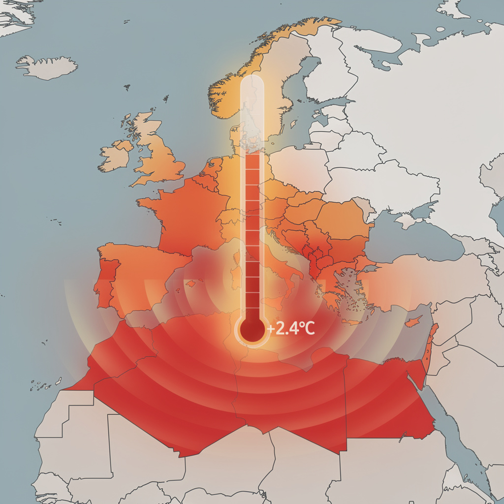 Europa se calienta el doble de rápido que el resto del planeta y alcanza 2.4°C por encima de niveles preindustriales