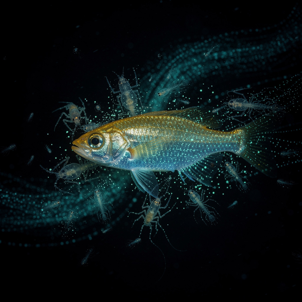 Pez del Pacífico roba proteínas luminosas de sus presas para brillar en la oscuridad