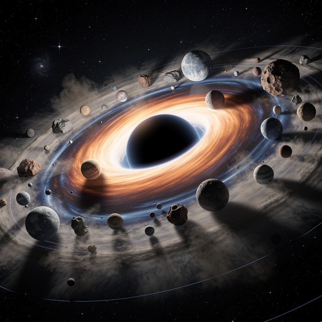 Agujeros negros supermasivos podrían formar millones de planetas gigantes, según nuevo estudio