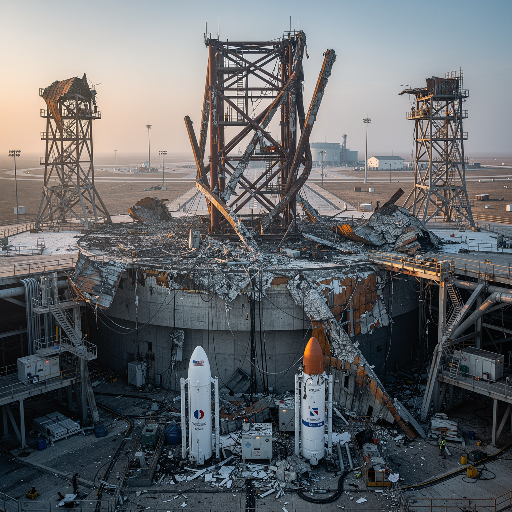 Blue Origin confirma que explosión de cohete New Glenn preservó tanques de combustible y componentes críticos de plataforma de lanzamiento