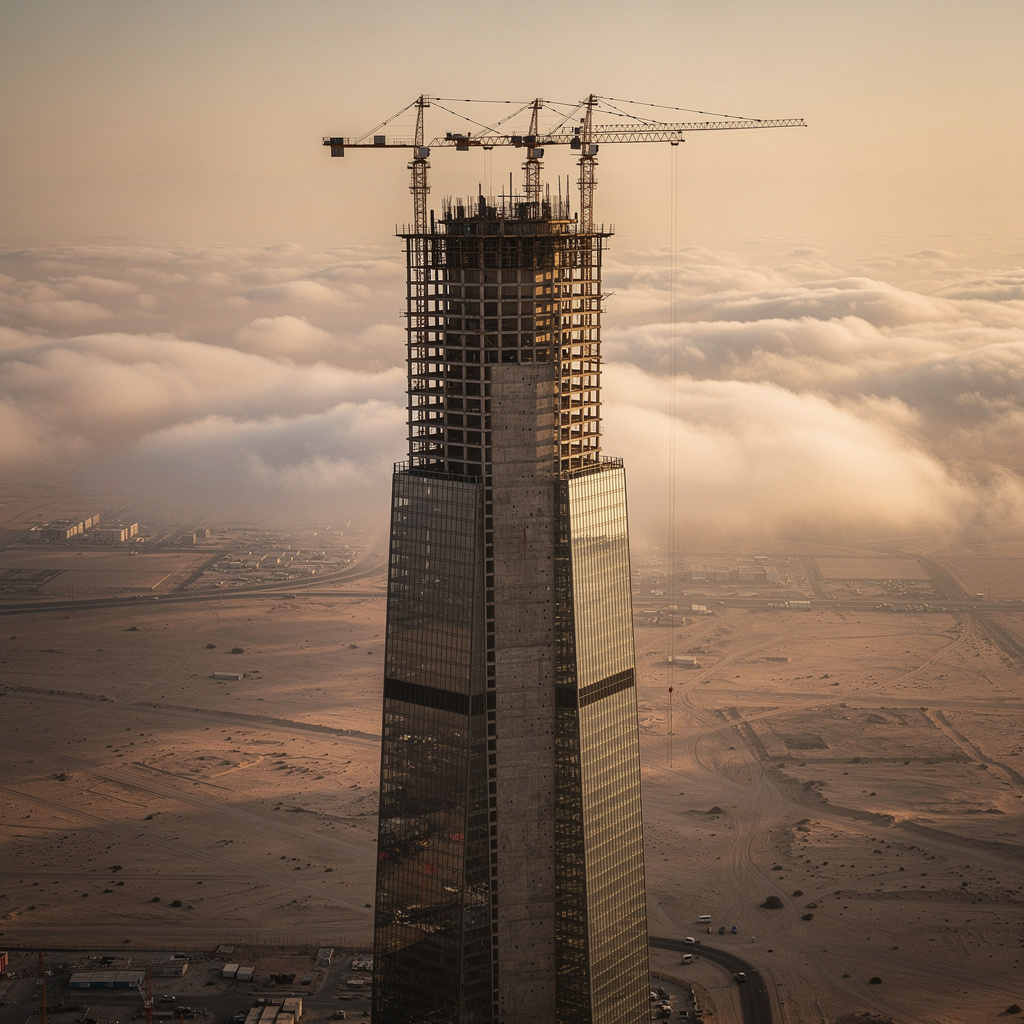 Arabia Saudita avanza en la construcción del edificio más alto del mundo con más de un kilómetro de altura