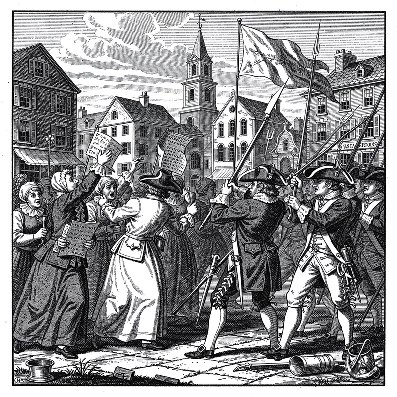 El grabado de la Masacre de Boston de 1770 que impulsó la Revolución Estadounidense