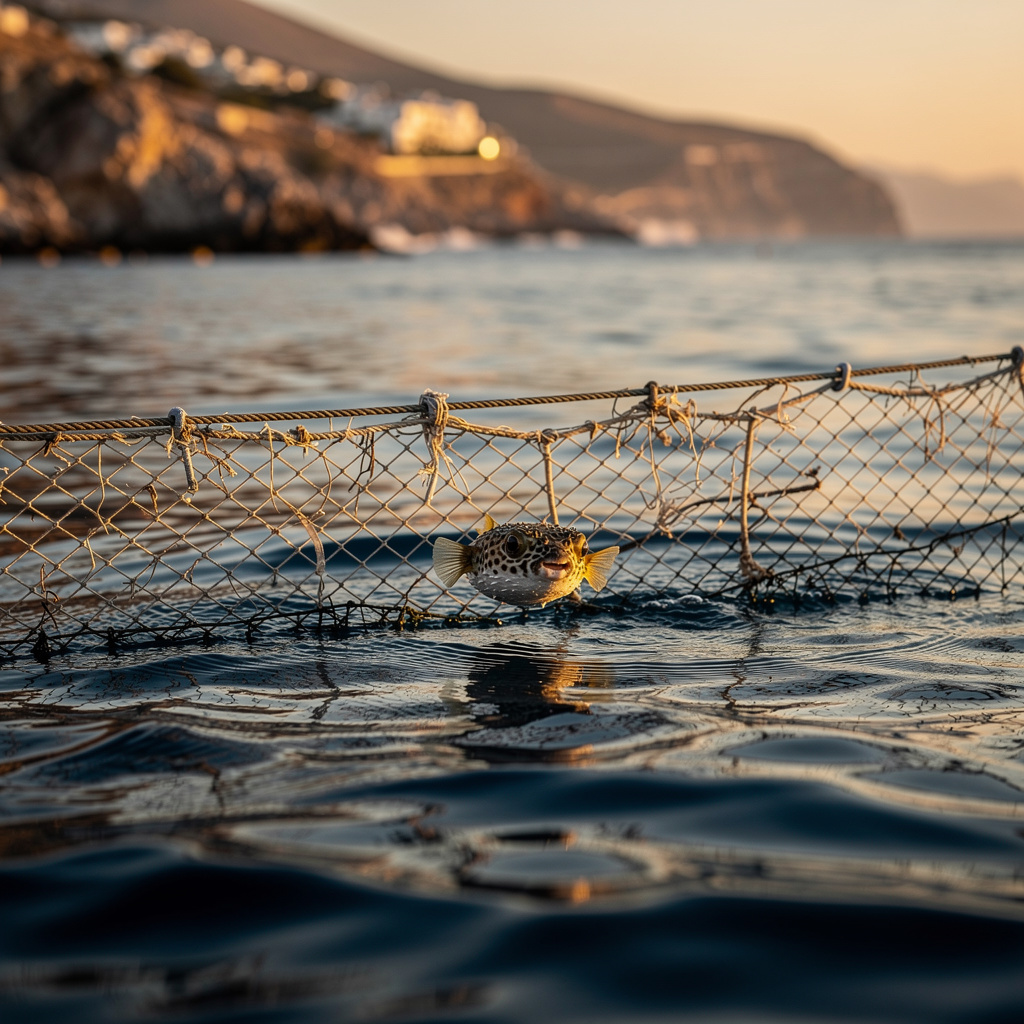 Grecia instala barreras flotantes para proteger bañistas de peces globo tóxicos