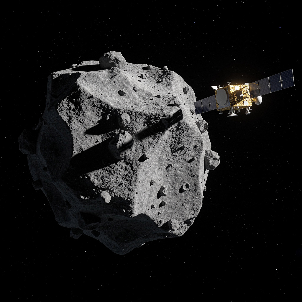Sonda china Tianwen-2 llega a la miniluna de la Tierra y envía primera imagen del asteroide Kamoʻoalewa